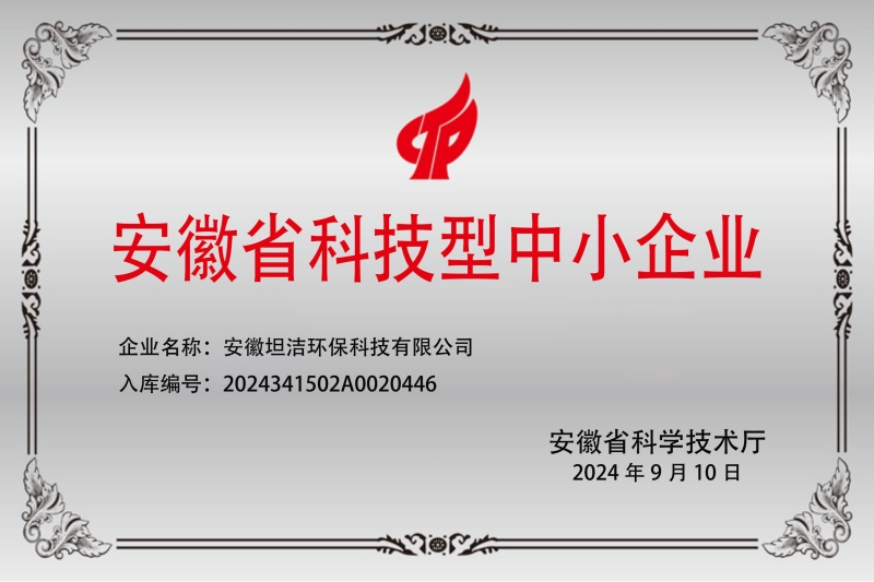 威海安徽科技型中小企业证书